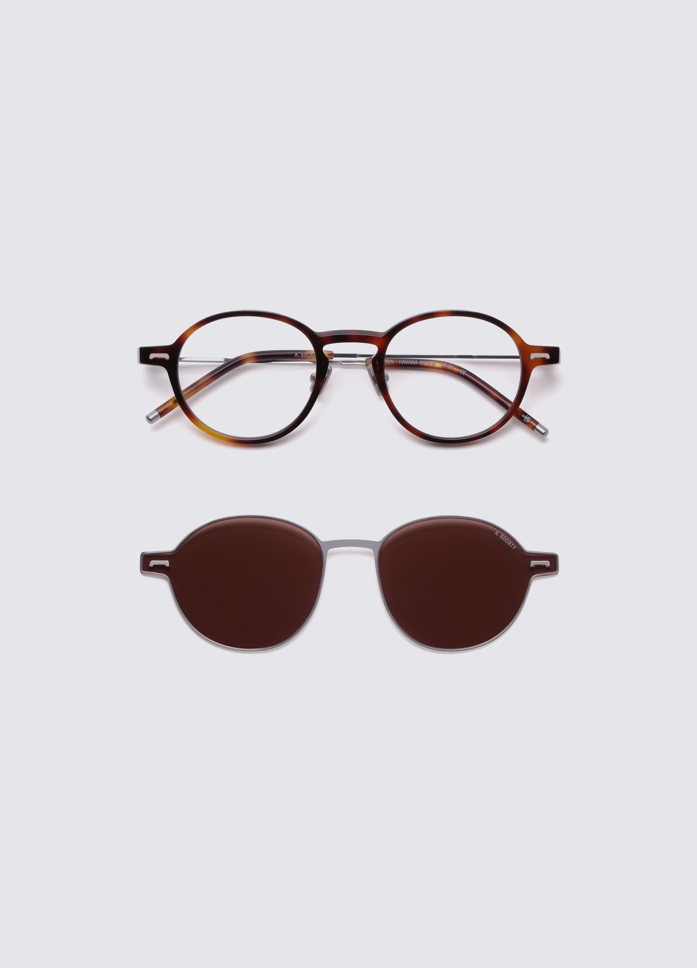 Brown Havana Silver