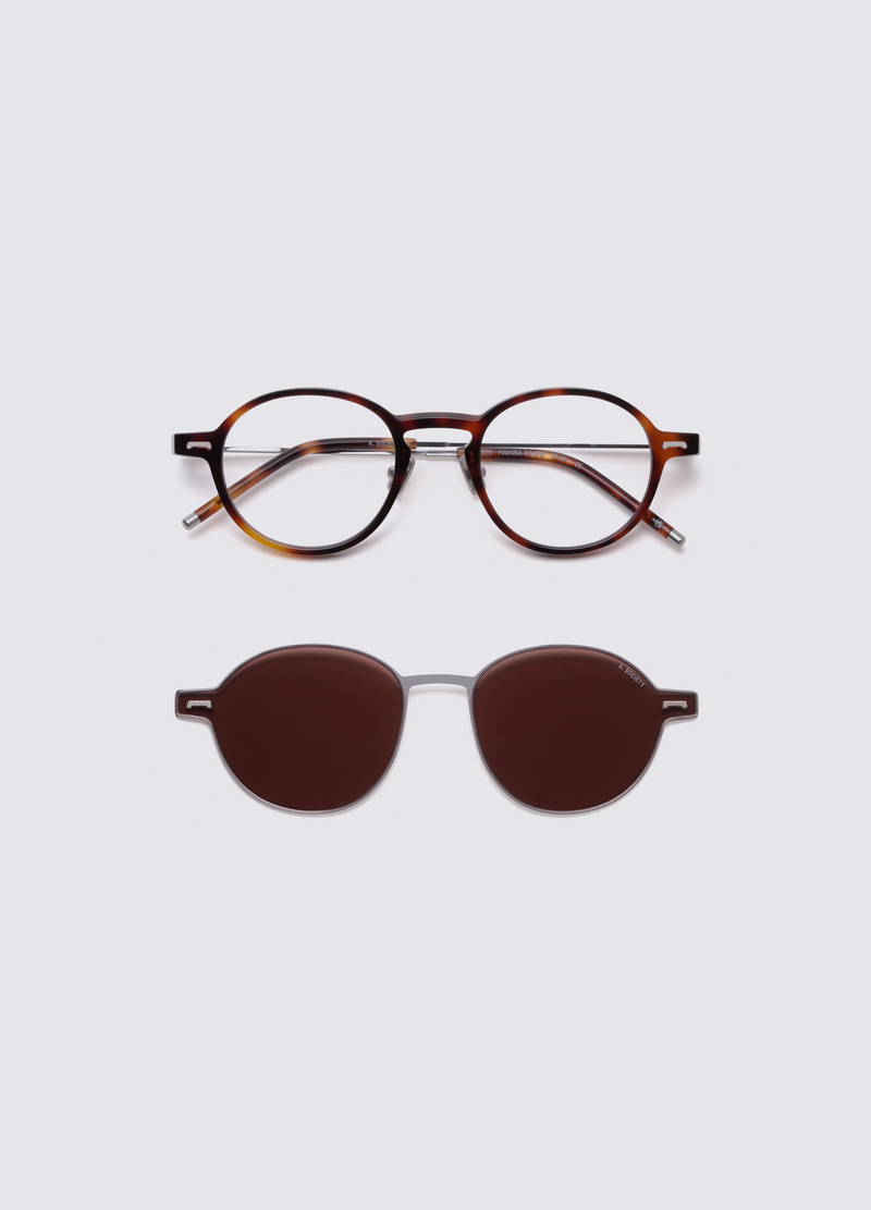 Brown Havana Silver